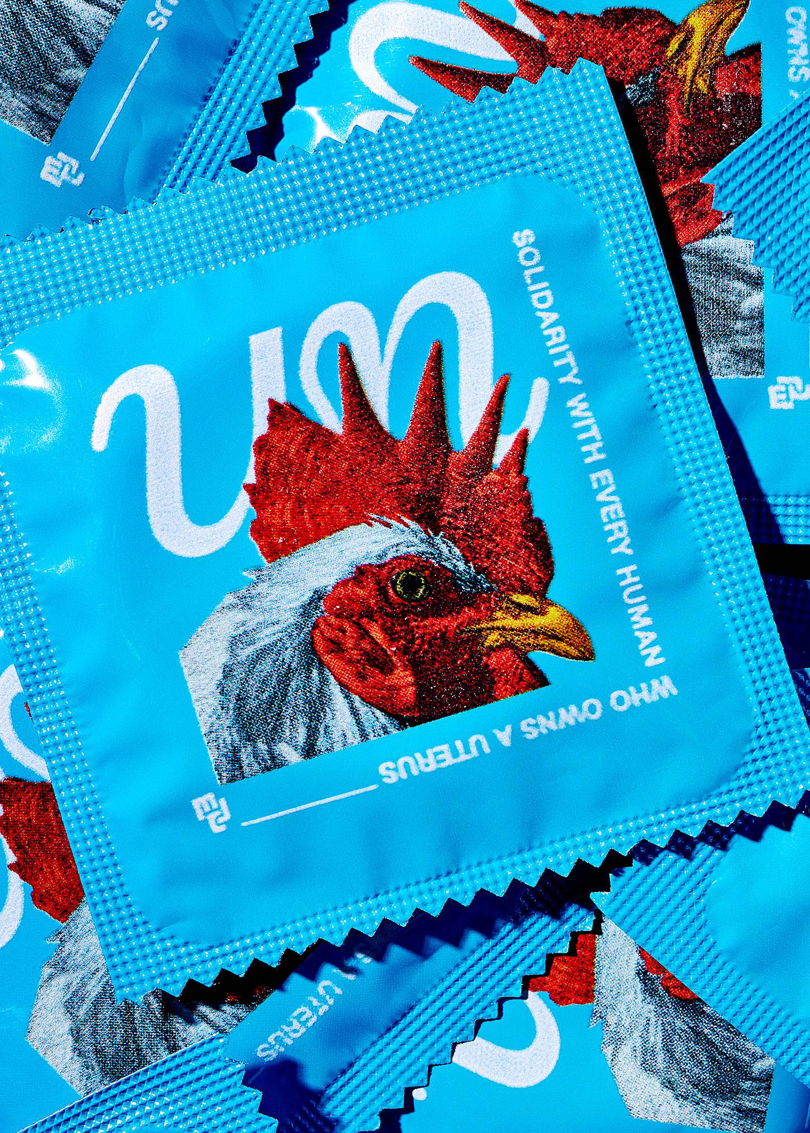 Condom packaging detail